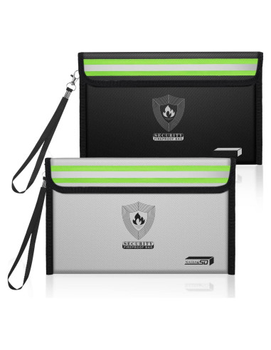Bolsa a Prueba de Fuego NAIBAOSD Pequeña 22x16cm 2 Unidades