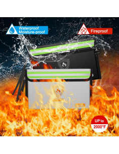Bolsa a Prueba de Fuego NAIBAOSD Pequeña 22x16cm 2 Unidades 2