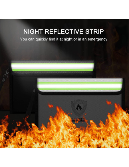 Bolsa a Prueba de Fuego NAIBAOSD Pequeña 22x16cm 2 Unidades