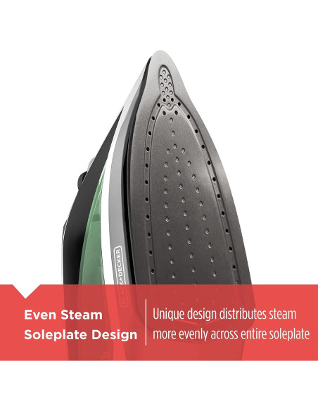 Plancha de Vapor BLACK+DECKER ICR2020 Verde Antiadherente