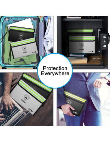 Bolsa a Prueba de Fuego NAIBAOSD Pequeña 22x16cm 2 Unidades