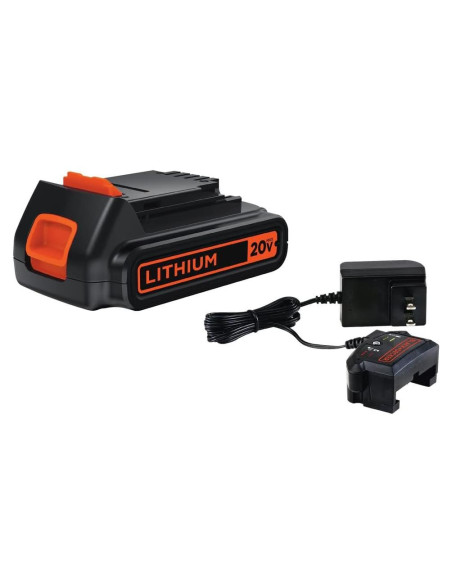 Batería de Litio Ión Black+Decker 20V Max 1.5Ah + Cargador