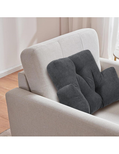 Almohada Lumbar TANYOO Gris Oscuro Soporte Espalda 59x39cm