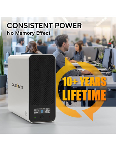 UPS 1000VA GOLDENMATE 800W 8 Salidas Batería LiFePO4
