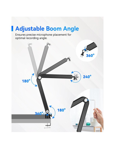 Soporte de Micrófono Ajustable Musclez OS100 - Metal 1.12kg