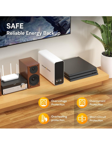 UPS 1000VA GOLDENMATE 800W 8 Salidas Batería LiFePO4