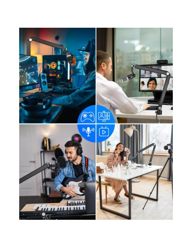 Soporte de Micrófono Ajustable Musclez OS100 - Metal 1.12kg