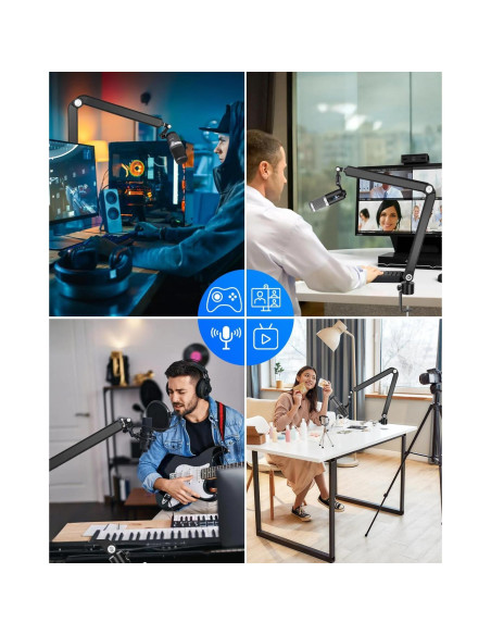 Soporte de Micrófono Ajustable Musclez OS100 - Metal 1.12kg Soporte de Micrófono Ajustable Musclez OS100 - Metal 1.12kg