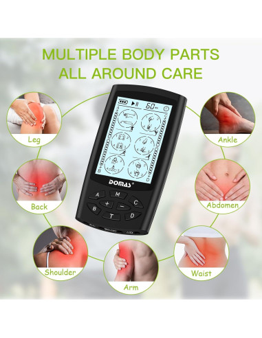 Estimulador Muscular DOMAS TENS 4 Salidas 24 Modos LCD