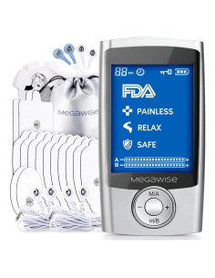 MegaWise Estimulador Muscular TENS 24 Modos 14 Almohadillas