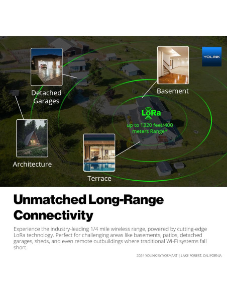 Interruptor de Luz Inteligente YoLink 10A con Rango 402m