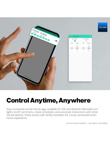 Interruptor de Luz Inteligente YoLink 10A con Rango 402m