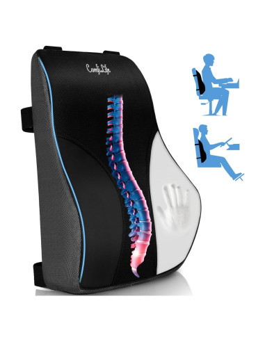Almohada Soporte Lumbar ComfiLife Espuma Viscoelástica 44.5x40.6cm