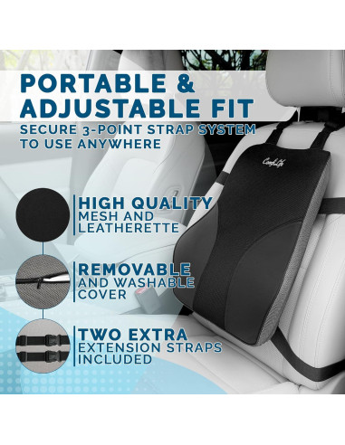 Almohada Soporte Lumbar ComfiLife Espuma Viscoelástica 44.5x40.6cm