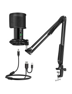 Micrófono USB FIFINE T683 para Streaming y Podcasting con Soporte