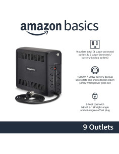 UPS Amazon Basics 1000VA 9 Salidas Interactivo en Línea 2
