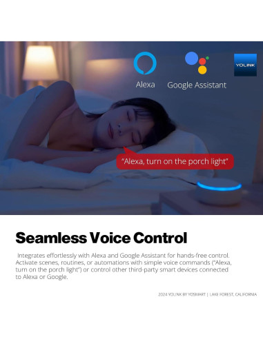 Interruptor de Luz Inteligente YoLink 10A con Rango 402m