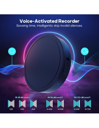Grabadora de voz Nanezan NZ007 128GB activada por voz