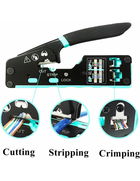 Kit de Herramientas de Crimpado RJ45 Gaobige con Estuche
