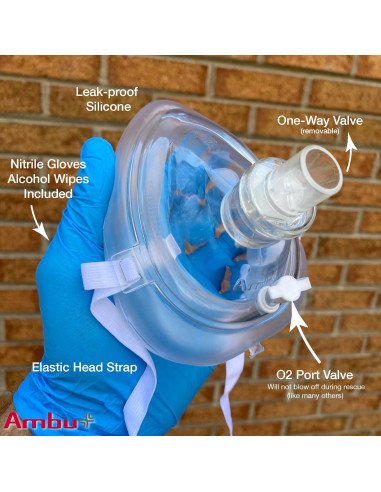Kit de Máscara de RCP Ambu con Estuche Duro y Accesorios