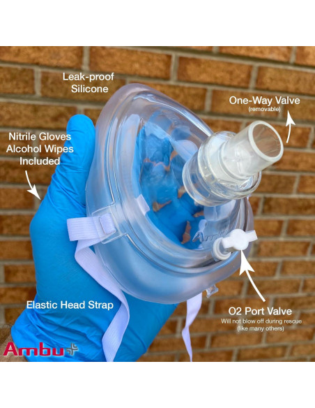 Kit de Máscara de RCP Ambu con Estuche Duro y Accesorios