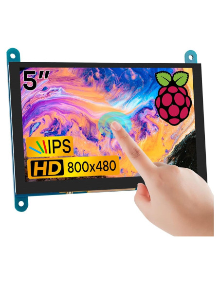 Pantalla Táctil LCD IPS 12.7 cm 800x480 HDMI para Raspberry Pi
