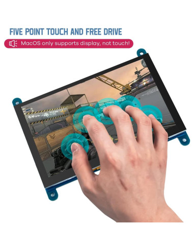 Pantalla Táctil LCD IPS 12.7 cm 800x480 HDMI para Raspberry Pi