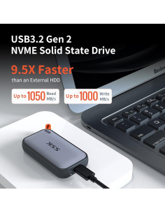 SSK SSD portátil 2TB USB-C 1050MB/s para iPhone y PC 2