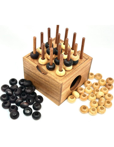 Juego de Estrategia 3D Cuatro en Raya Winshare Madera