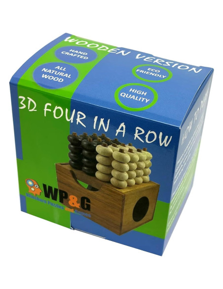 Juego de Estrategia 3D Cuatro en Raya Winshare Madera
