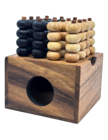 Juego de Estrategia 3D Cuatro en Raya Winshare Madera