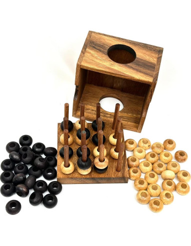 Juego de Estrategia 3D Cuatro en Raya Winshare Madera