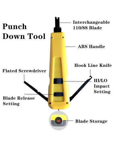 Kit de Herramientas de Crimpado RJ45 Gaobige con Estuche