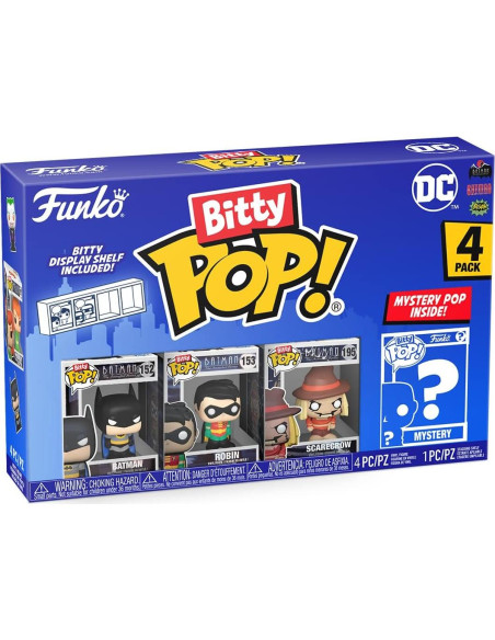 Funko Bitty POP! DC - Batman, Robin y Espantapájaros - 4-Pack