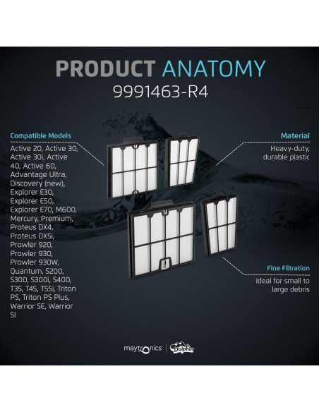 Repuesto Dolphin Paneles de Filtro Fino 4PK - Maytronics