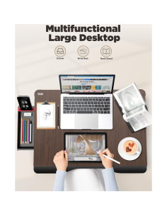 Mesa de Laptop Plegable SAIJI 65x49cm Cereza Negra 2