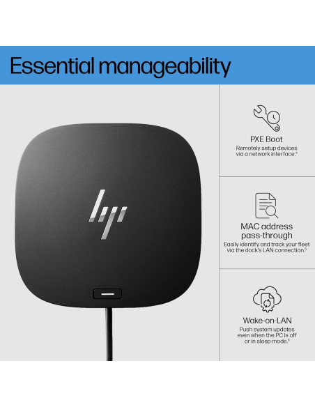 Adaptador Dock USB-C HP G5 11-en-1 para Laptops y PCs