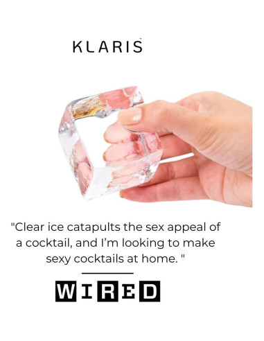 Fabricador de Hielo Klaris - 4 Cubos Cristalinos en 12h