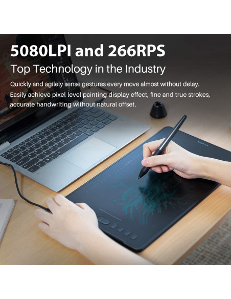 Tableta Gráfica Huion H1161 279.4x174.6mm Lápiz Sin Batería