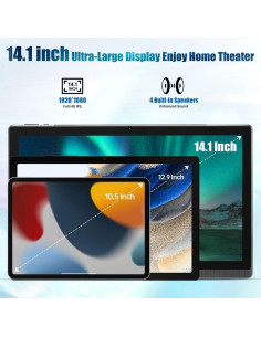 Tableta Android 13 MESWAO 14.1" FHD 6GB 128GB 1TB Exp. 2