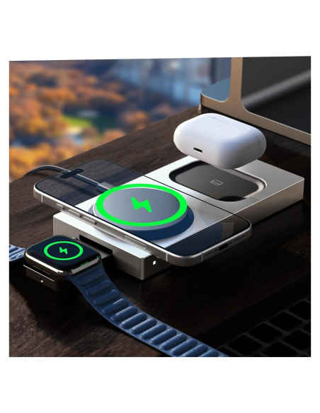 Cargador Inalámbrico 3 en 1 LISEN para iPhone 16 - Qi2 15W