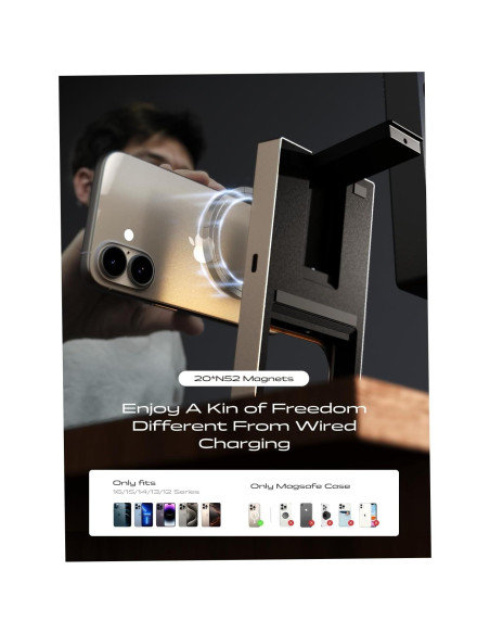 Cargador Inalámbrico 3 en 1 LISEN para iPhone 16 - Qi2 15W