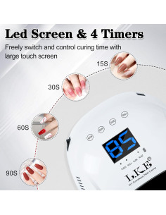 Lámpara UV para Uñas Wisdompark W01 80W Inalámbrica Recargable 2