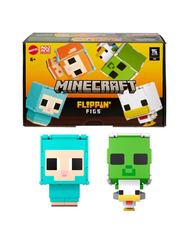 Figuras de Acción Minecraft Mattel Oveja y Pollo 2-en-1