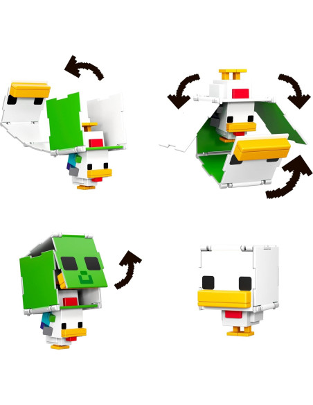 Figuras de Acción Minecraft Mattel Oveja y Pollo 2-en-1