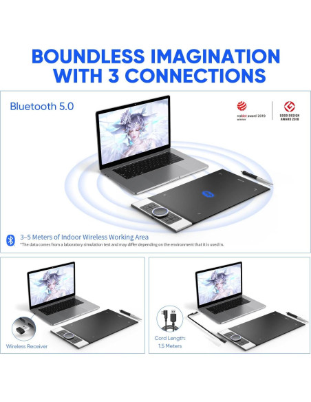 Tableta de Dibujo Inalámbrica XP-PEN Deco Pro MW 11" 8 Teclas