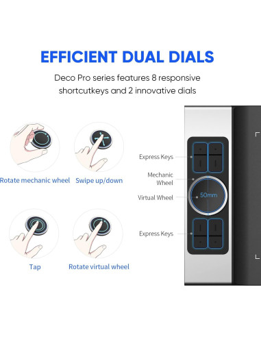 Tableta de Dibujo Inalámbrica XP-PEN Deco Pro MW 11" 8 Teclas