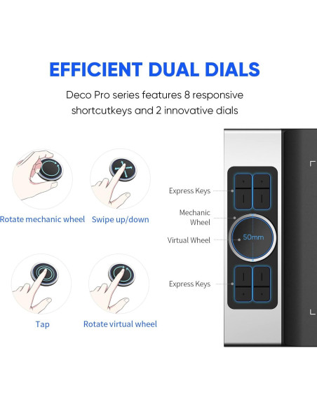 Tableta de Dibujo Inalámbrica XP-PEN Deco Pro MW 11" 8 Teclas