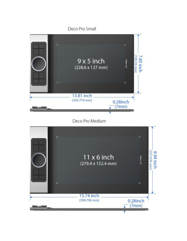 Tableta de Dibujo Inalámbrica XP-PEN Deco Pro MW 11" 8 Teclas