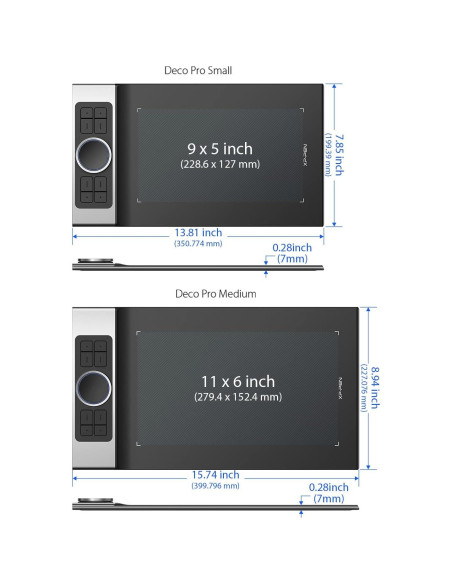 Tableta de Dibujo Inalámbrica XP-PEN Deco Pro MW 11" 8 Teclas
